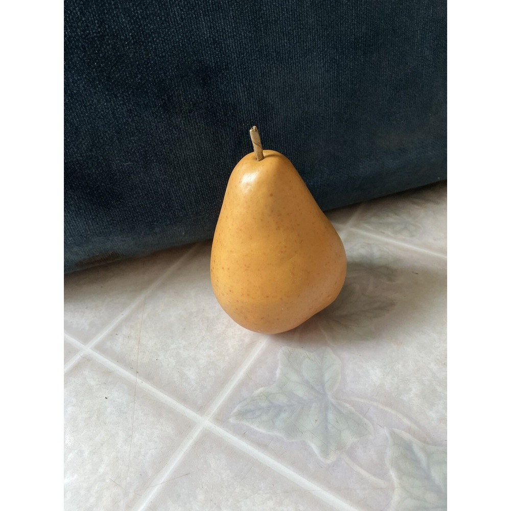 Artificial Realistic FRUIT Yellow Pears‎ Life Size With Stem - plastic